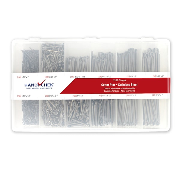 Cotter Pin Asst SS PL 1200pc